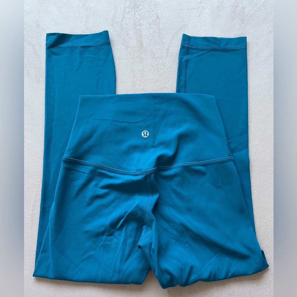 Lululemon Align Crop 21” Size 2 blue green/teal